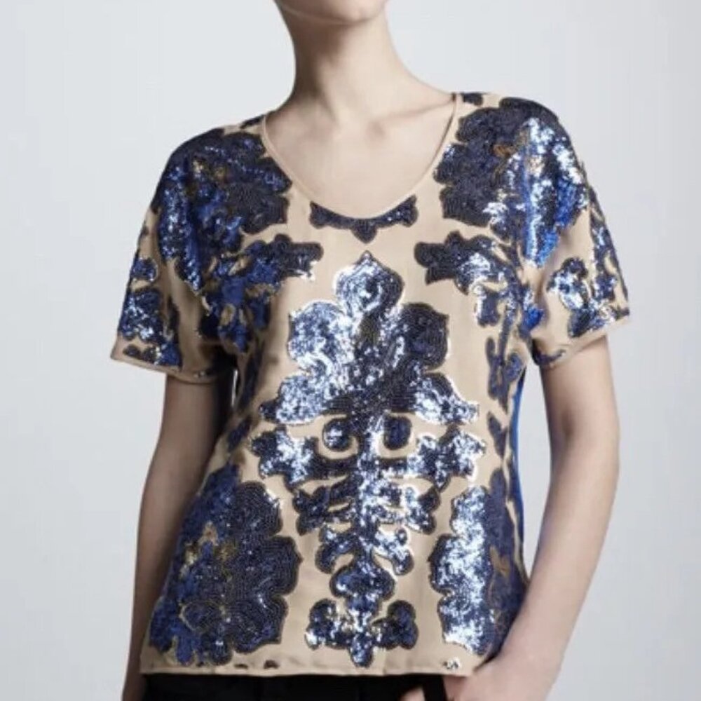 Neiman Marcus Tracy Reese Target Blouse Special Occasion Cocktail Sequined Top